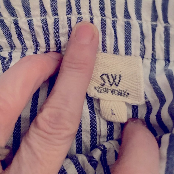 Blue and White seersucker skirt - Picture 3 of 4